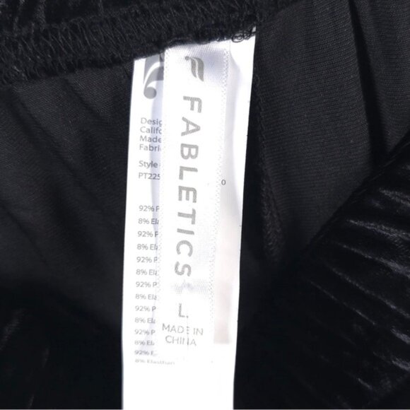 NWT Fabletics Go-To Crushed Velour Velvet Wide Leg Elastic Pull on Pants Tall LG - Picture 9 of 16